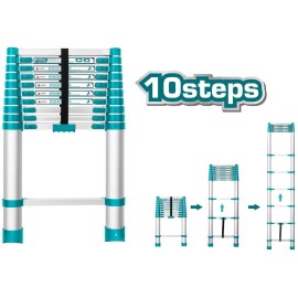 Σκάλα Αλουμινίου Πτυσσόμενη 10 Σκαλοπάτια Total (THLAD08101)